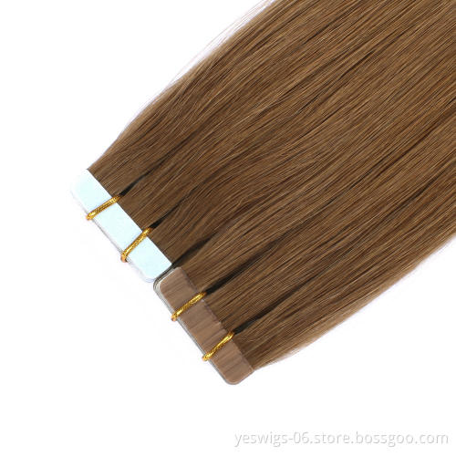 10 A Grade Mink Virgin Human Hair Weave Bundles Brazilian Tape In Extension Pure Color 6# Cheap Virgin Cuticle Aligned Hair